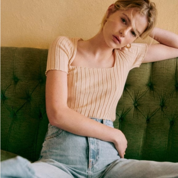 Sezane Remy Top Merino Wool Cotton NWT - Picture 2 of 6